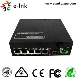 commutatore industriale di POE di Ethernet dell'input 10-18VDC con 5 il porto di gigabit POE+ 1 SFP dei porti